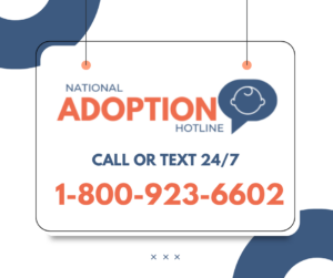 National Adoption Hotline social media post